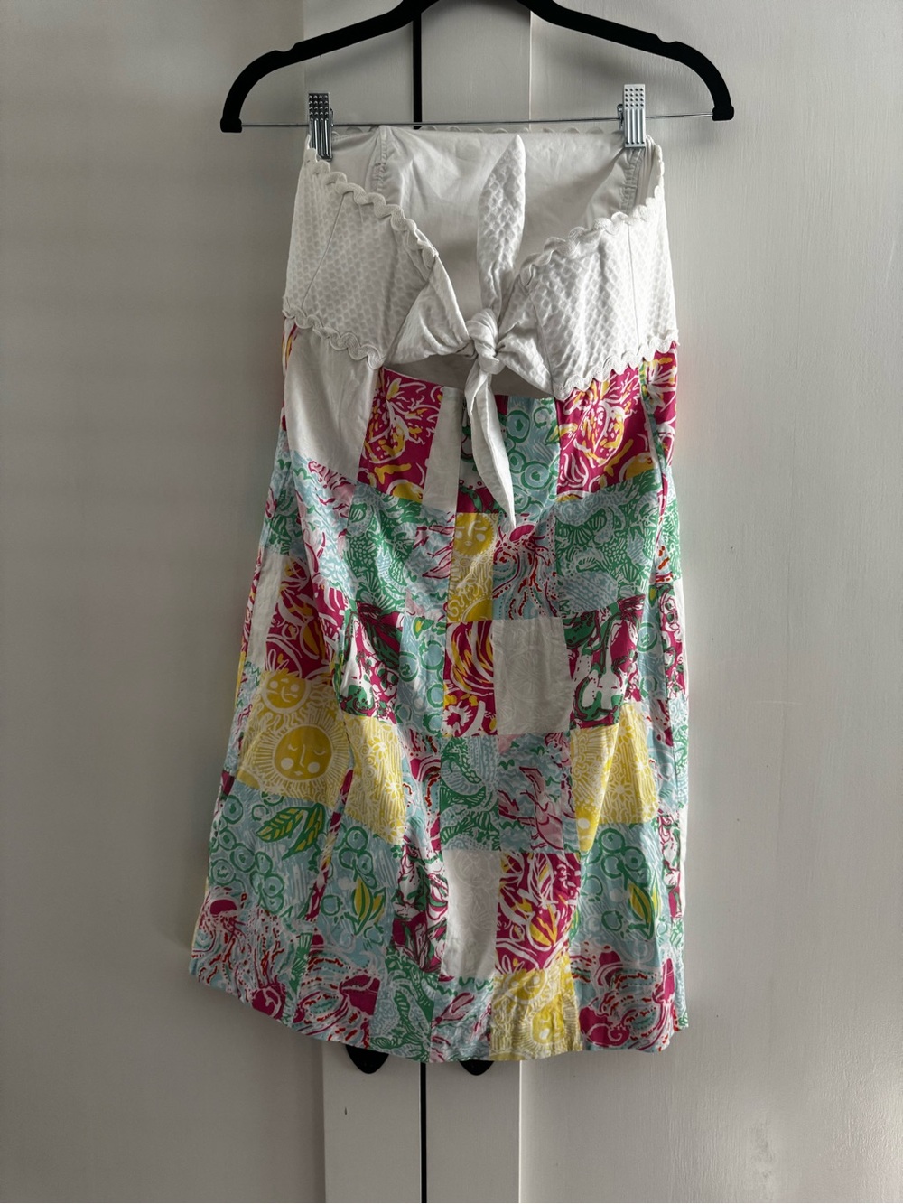 Lilly Pulitzer Patchwork Floral Midi dress  in White, Pink, Yellow & Green - Picture 2 of 4